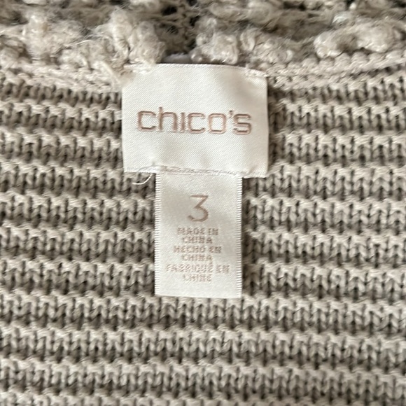 Chico’s Textured Collar Cardigan Beige Size XL - Picture 6 of 8